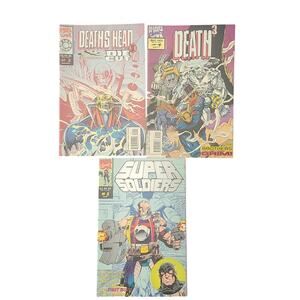 Death 3 Comic #1 - Marvel UK 1993 - Embossed Cover lot of 3